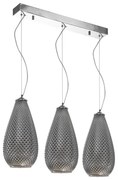 Żyrandol na lince PETRA 3xE27/60W/230V szary