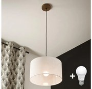 Brilagi - LED Lampa wisząca ANTHONY 1xE27/60W/230V dąb orzech/biała