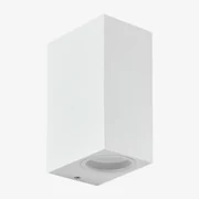 Aluminiowy Kinkiet Zewnętrzny Z 2 Punktami Świetlnymi Dolton Biała - Sklum