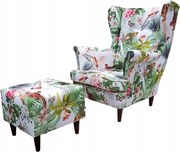 Fotel Uszak z podnóżkiem JUNGLE tarzan garden
