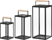 Zestaw metalowych lampionów JUPITER, 3 szt.