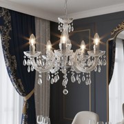 LAMPA SUFITOWA WISZĄCA EBT001-5CP TRANSPARENT