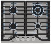 Klarstein Turbocast 60cm Płyta gazowa 4 palniki Srebrny