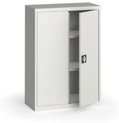 Szafa metalowa, 1150 x 800 x 400 mm, 2 półki, szara/szara