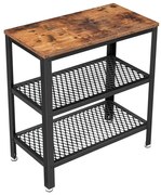 Stolik boczny ELDUR brązowy/czarny