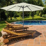 MIADOMODO Parasol z rączką 250 cm, kremowy
