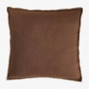 Kwadratowa Poduszka 40x40 Cm Z Bawełny I Lnu Angola Brązowy Coffee - Sklum