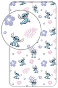 Bawełniane prześcieradło dziecięce z gumką 90x200 cm Lilo and Stitch – Jerry Fabrics