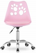 Krzesło obrotowe PRINT - róż