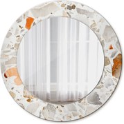 Lustro z nadrukiem dekoracyjne okrągłe Tło lastrykowe