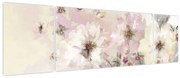 Obraz - Kwiaty malarstwo (170x50 cm)