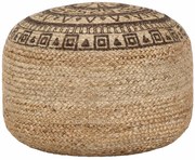 Okrągła pufa pleciona do salonu i przedpokoju R8-F30