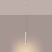 Lampa wisząca loft Toris, stal - 1 źródło światła 3000K - L.8 x H.118 cm - beżowy