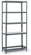 Regał półkowy z koszami, 1954 x 900 x 400 mm, nośność 175 kg, 4 półki + 1 kosz