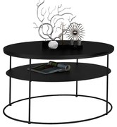 Czarny loftowy stolik kawowy D2-S97