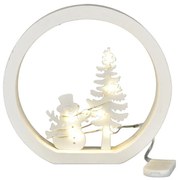 Świąteczna dekoracja LED Bałwanek, średnica 15 cm,ciepła biel