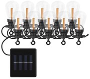 Solarny dekoracyjny łańcuch LED 10 diod/0,6 W/1,2 V 4,5 m IP44 800 mAh