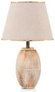 Kremowa/w kolorze złota lampa stołowa z tekstylnym kloszem (wysokość 50 cm) Yakamoz – Opviq lights