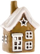 Świecznik ceramiczny na świeczkę Domek, 14 cm, 14 cm