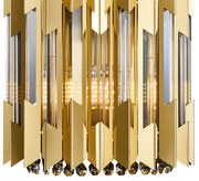 Kinkiet RITZ GOLD 2xE14, kryształowy, glamour, złoty