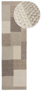 Beżowy chodnik z mieszanki wełny tkany ręcznie 60x230 cm Minerals Patchwork – Flair Rugs