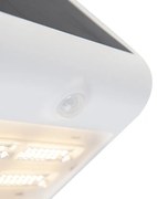 Zewnetrzna Lampa ścienna zewnętrzna biała 21,5 cm z regulacją jasności i czujnikiem na panelu słonecznym - Daya Czujnik ruchu Nowoczesny Oswietlenie zewnetrzne