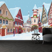 Fototapeta - Aleja zimowa (196x136 cm)