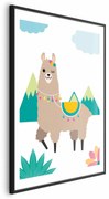 Plakat Niezwykła lama 60x90 cm z ramą czarną z marginesem ARTGEIST B