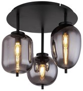 Globo 15345-3D - Lampa sufitowa BLACKY 3xE14/40W/230V czarna