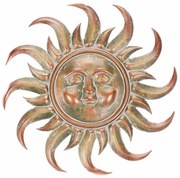 Metalowa dekoracja ogrodowa Słońce miedziana,średnica 49 cm 49 x 1 x 49 cm