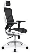 Fotel ergonomiczny Diablo V-Basic, biało-czarny