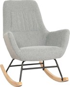 Fotel bujany MCW-N13,  szaro-zielony