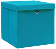 Składane błękitne pudełka do regału 4 sztuki E5-N81