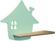 Kinkiet do sypialni dziecięcej w kształcie domku miętowy - 4Q K023 R5-R27