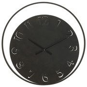Czarny zegar ścienny Mauro Ferretti Circle, ⌀ 60 cm