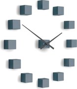 Future Time FT3000GY Cubic grey Designowe zegar samoprzylepny, śr. 50 cm