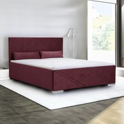Łóżko tapicerowane z pojemnikiem KRIS Czerwony 140x200 cm