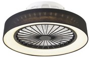 Wentylator sufitowy z lampą czarny w tym LED z pilotem - Emily Nowoczesny Oswietlenie wewnetrzne