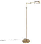 Designerska lampa podłogowa brązowa w tym LED ze ściemniaczem dotykowym - Notia Nowoczesny Oswietlenie wewnetrzne