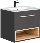 Podwieszana szafka łazienkowa z umywalką 60 cm L7-T86