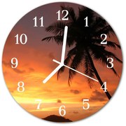 Zegar szklany okrągły Palma