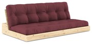 Bordowa rozkładana sofa 196 cm Base – Karup Design