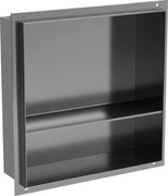 Mexen X-Wall-NR półka wnękowa bez kołnierza z półką 30 x 30 cm, gun gray szczotkowany - 19E1303010S