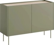 Komoda Desin 120 cm dwudrzwiowa - oliwka / dąb nagano