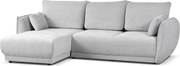 Narożnik lewy Loren z funkcją spania 255x165x91 cm – tkanina Raven 6 jasno szara