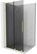 Mexen Velar L ścianka prysznicowa rozsuwana Walk-in 90 x 200 cm, grafit 8 mm, złota szczotkowana - 871-090-003-43-55