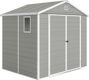 Outsunny Schowek na narzędzia, 4,1m², domek ogrodowy z dachem dwuspadowym, 240 x 190 x 180/228 cm