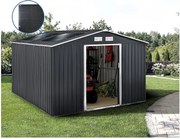 Metalowa szopa ogrodowa - "Vegas" - 12,98 m² z panelami słonecznymi - Szary