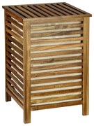 Drewniany kosz na pranie z pokrywą FONDI, wys. 65 cm