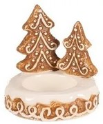 Ceramiczny świecznik piernikowy Choinka na świeczkę do podgrzewaczy